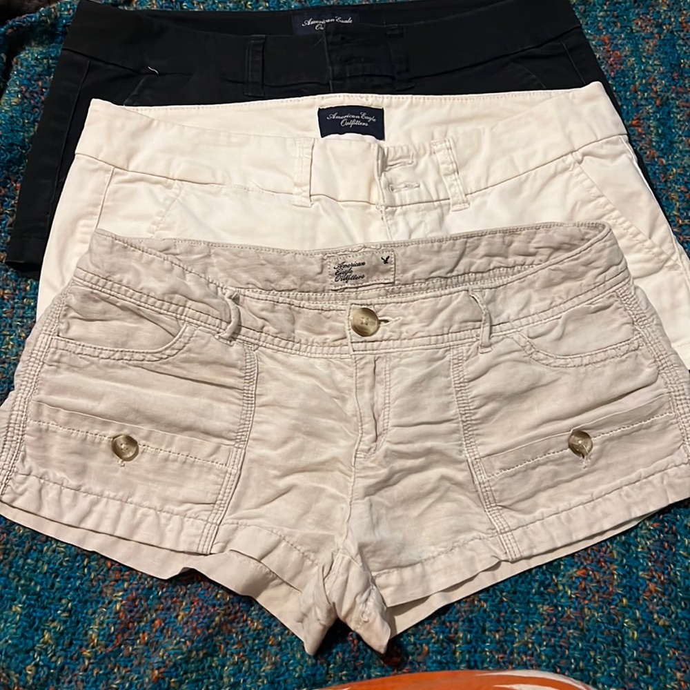 Three pair of American eagle shorts size 4